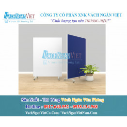 vách ngăn phòng chống covid có bánh xe